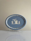 Wedgwood панно, поднос, тарелка, винтажная, коллекционная, джаспер, бисквитный фарфор, голубой Jasper