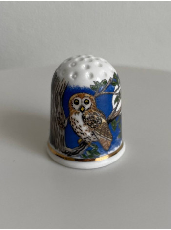 Wyeside Pottery наперсток The Wise Owl, винтажный, коллекционный, фарфоровый, Thimble Collectors Club