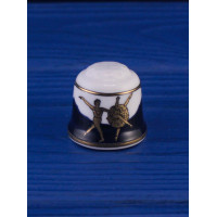 Brown Westhead and Moore наперсток Swan Lake, винтажный, коллекционный, фарфоровый, Thimble Collectors Club, Англия, 1998 год