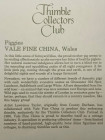 Wyeside Pottery наперсток Violets, винтажный, коллекционный, Thimble Collectors Club в оригинальной коробочке с брошюрой