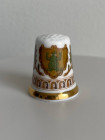 Винтажный коллекционный наперсток с золотым ободком Frog crest из коллекционной серии The Wedgwood Museum Thimble Collection