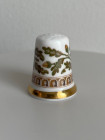 Винтажный коллекционный наперсток с золотым ободком Frog crest из коллекционной серии The Wedgwood Museum Thimble Collection