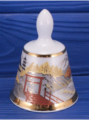 Винтажный коллекционный фарфоровый колокольчик из Японии от Kiyomasa
