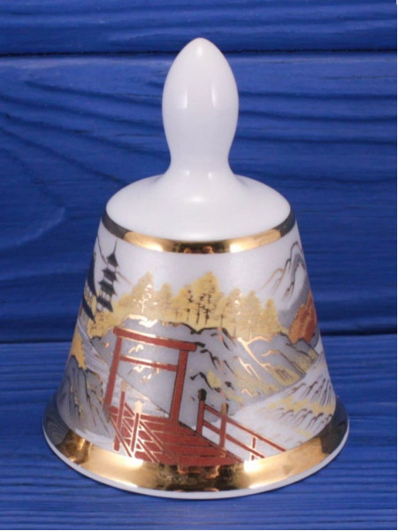 Винтажный коллекционный фарфоровый колокольчик из Японии от Kiyomasa