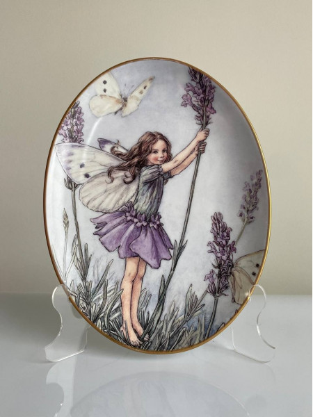 интажный коллекционная тарелка The Lavender Fairy из коллекционной серии, посвященной 75-летию Flower Fairies от Royal Worcester