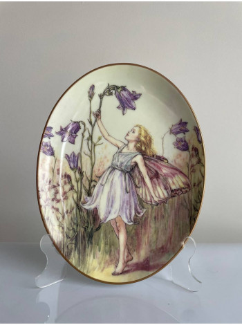 Винтажный коллекционная тарелка The Harebell Fairy из коллекционной серии, посвященной 75-летию Flower Fairies от Royal Worcester