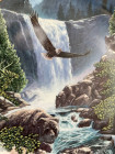 Декоративная винтажная тарелка Sanctuary Falls из коллекционной серии Spirits of the Wild Cats Around the World от Danbury Mint