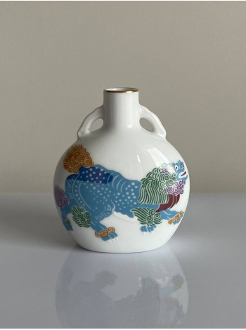 Винтажная коллекционная ваза с узким горлом и двумя ручками от Noritake
