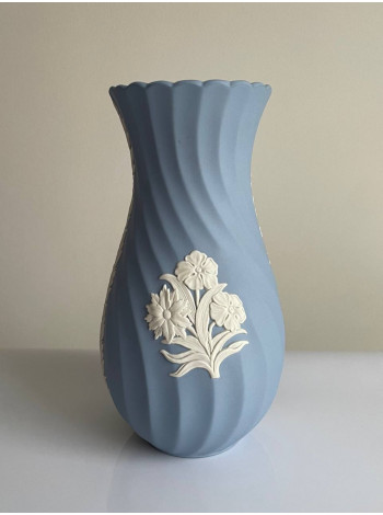 Wedgwood ваза винтажная, коллекционная, джаспер, бисквитный фарфор, редкость, ваза с волнистым краем