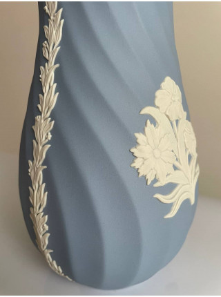 Wedgwood ваза винтажная, коллекционная, джаспер, бисквитный фарфор, редкость, ваза с волнистым краем