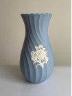 Wedgwood ваза винтажная, коллекционная, джаспер, бисквитный фарфор, редкость, ваза с волнистым краем