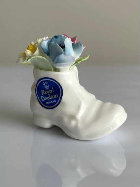 Royal Doulton миниатюрный башмачок с цветами, фарфоровый, винтажный, коллекционный