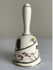 Винтажный фарфоровый колокольчик дизайна Hunting Scene от Crown Staffordshire