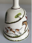 Винтажный фарфоровый колокольчик дизайна Hunting Scene от Crown Staffordshire