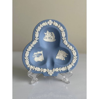 Wedgwood тарелка Крести, Трефы, карточные масти, Веджвуд, винтажная, коллекционная, джаспер, бисквитный фарфор, 1968 год
