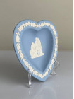 Wedgwood тарелка Червы, Черви, карточные масти, Веджвуд, винтажная, коллекционная, джаспер, бисквитный фарфор, голубой Jasper