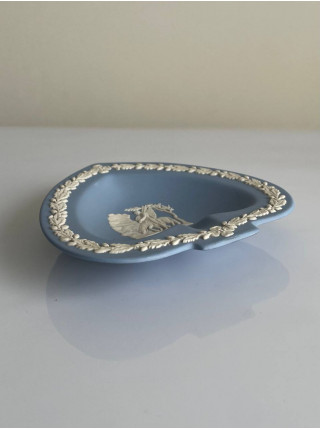 Wedgwood тарелка Пики, карточные масти, Веджвуд, винтажная, коллекционная, джаспер, бисквитный фарфор, голубой Jasper