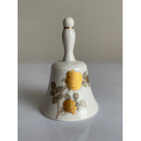 Винтажный фарфоровый колокольчик Golden Rose Collection от John Jenkins с изображением золотых роз