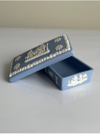Wedgwood шкатулка прямоугольная, винтажная, коллекционная, бисквитный фарфор, джаспер, 1962 год