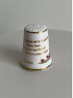 Винтажный наперсток Poppy (Мак) из коллекционной серии Flowers of the Poets, изготовленный Royal Grafton