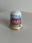 Caverswall наперсток Christmas Рождество, винтажный, коллекционный, Thimble Collectors Club
