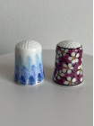 Пара винтажных коллекционных наперстков Japanese Porcelain: Silver Forest и South Seas