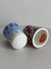 Пара винтажных коллекционных наперстков Japanese Porcelain: Silver Forest и South Seas