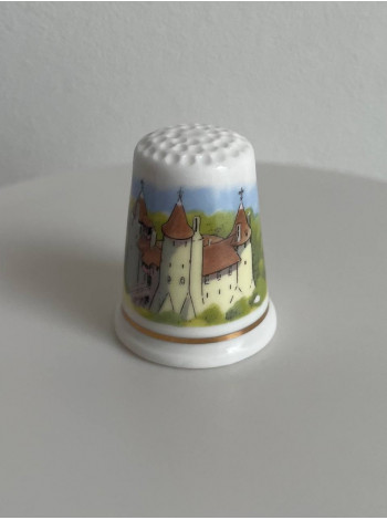 Celtic Cross Pottery наперсток Castell Coch, винтажный, коллекционный, Thimble Collectors Club