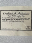 Винтажный коллекционный наперсток Royal British Legion 90th, выпущенный в октябре 2011 года специально для Thimble Collector Guild
