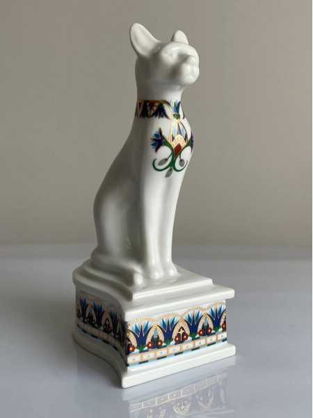 Elizabeth Arden шкатулка Cleopatras Cat, винтажная, коллекционная, фарфоровая, Treasures of the Pharaohs