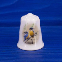 Dorset наперсток Kingfishers, винтажный, коллекционный, Thimble Collectors Club