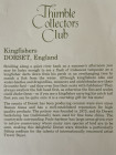 Dorset наперсток Kingfishers, винтажный, коллекционный, Thimble Collectors Club
