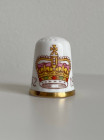 Caverswall наперсток Silver Jubilee Queen Elizabeth II, Елизавета II, винтажный, фарфоровый, коллекционный