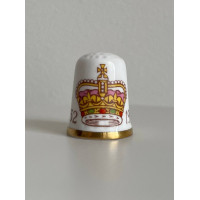 Caverswall наперсток Silver Jubilee Queen Elizabeth II, Елизавета II, винтажный, фарфоровый, коллекционный