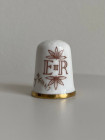 Caverswall наперсток Silver Jubilee Queen Elizabeth II, Елизавета II, винтажный, фарфоровый, коллекционный
