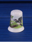 Crown Ducal наперсток Woodpecker, винтажный, фарфоровый, коллекционный