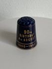 Винтажный коллекционный наперсток Royal Blue, выпущенный Thimble Craft. Декорирован золотом 22К