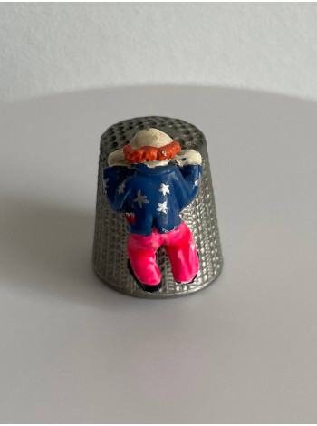 Винтажный коллекционный наперсток из пьютера Climbing Clown, выпущенный Brieth Design