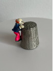 Винтажный коллекционный наперсток из пьютера Climbing Clown, выпущенный Brieth Design