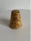 Коллекционный наперсток из дерева Village Customs, выпущенный Heather McLean специально для Thimble Collector Guild