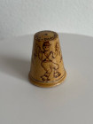 Коллекционный наперсток из дерева Village Customs, выпущенный Heather McLean специально для Thimble Collector Guild