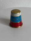 Латунный винтажный коллекционный наперсток Yeltsin the Hero, выпущенный в августе 1991 года специально для Thimble Collector Guild