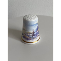 Коллекционный наперсток The Lone Shepherd от Harcourt China в сентябре 1992 года для Thimble Collector Guild. Золото 22К, художник Chris Burns