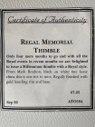 Коллекционный наперсток из английского костяного фарфора Regal Memorial, выпущенный Mark Boulton в сентябре 1999 года специально для Thimble Collector Guild к Миллениуму
