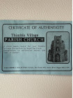 Винтажный коллекционный наперсток из пьютера Parish Church, выпущенный Roger Harrison специально для Thimble Collector Guild