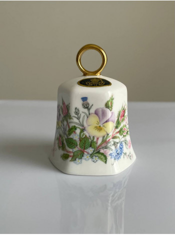 Aynsley колокольчик Wild Tudor, винтажный, фарфоровый, коллекционный