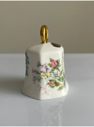 Aynsley колокольчик Wild Tudor, винтажный, фарфоровый, коллекционный
