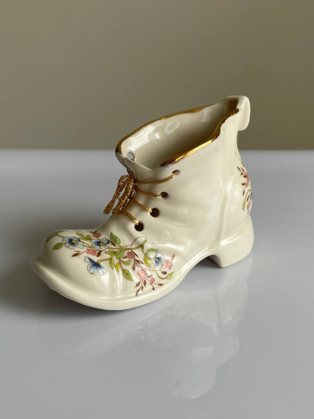 CRE Irish Porcelain башмачок, туфелька миниатюрная, винтажная, коллекционная, фарфоровая