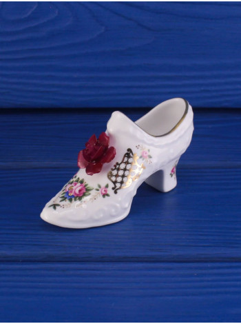 Aynsley туфелька Red Rose, миниатюрная, винтажная, коллекционная, декоративная