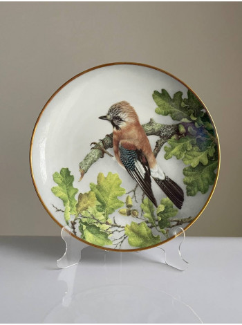 Franklin Mint, Limoges, Haviland тарелка Northern Shoveler, сойка, винтажная, фарфоровая